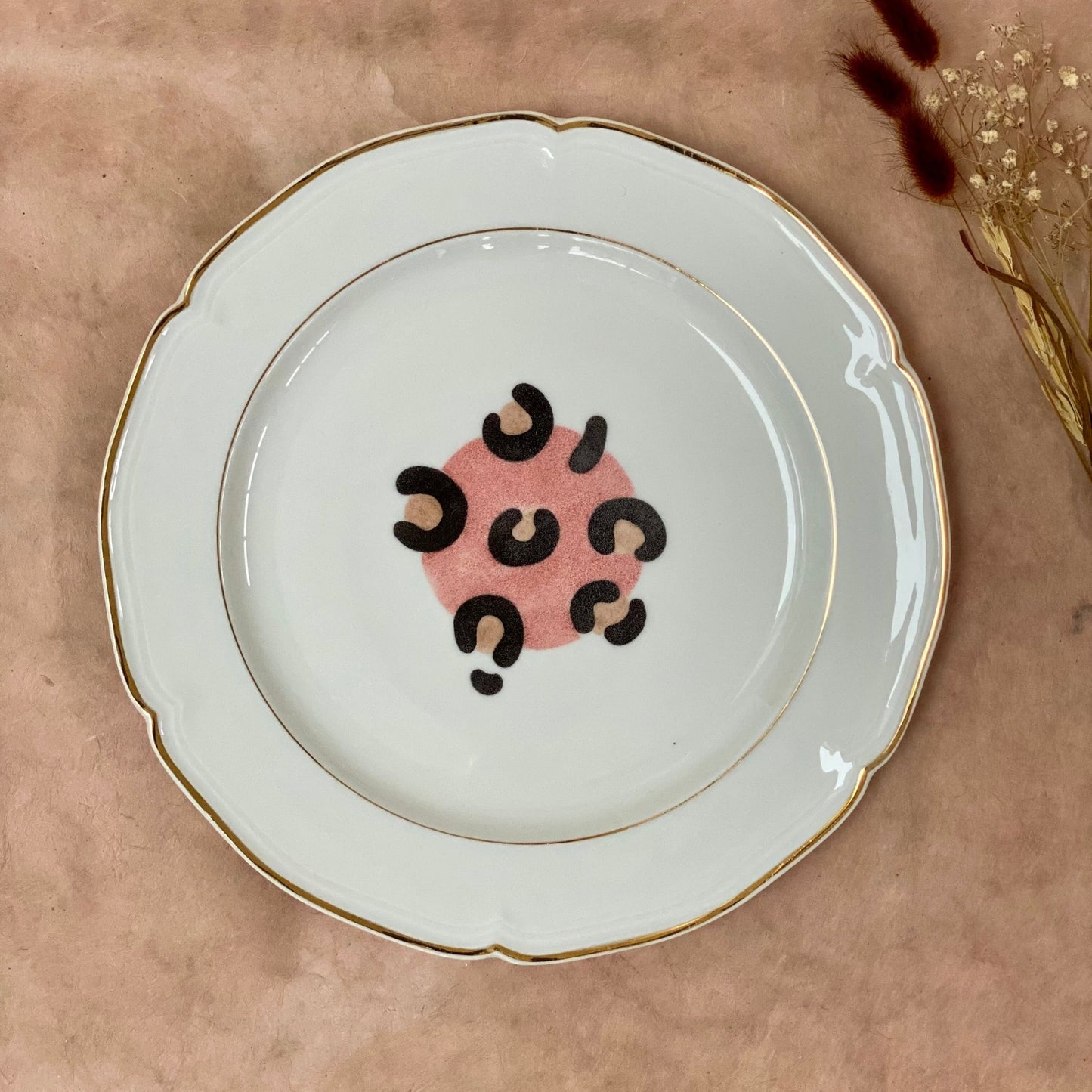 Assiette plate - Léopard