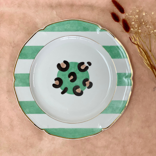 Assiette plate - Rayures