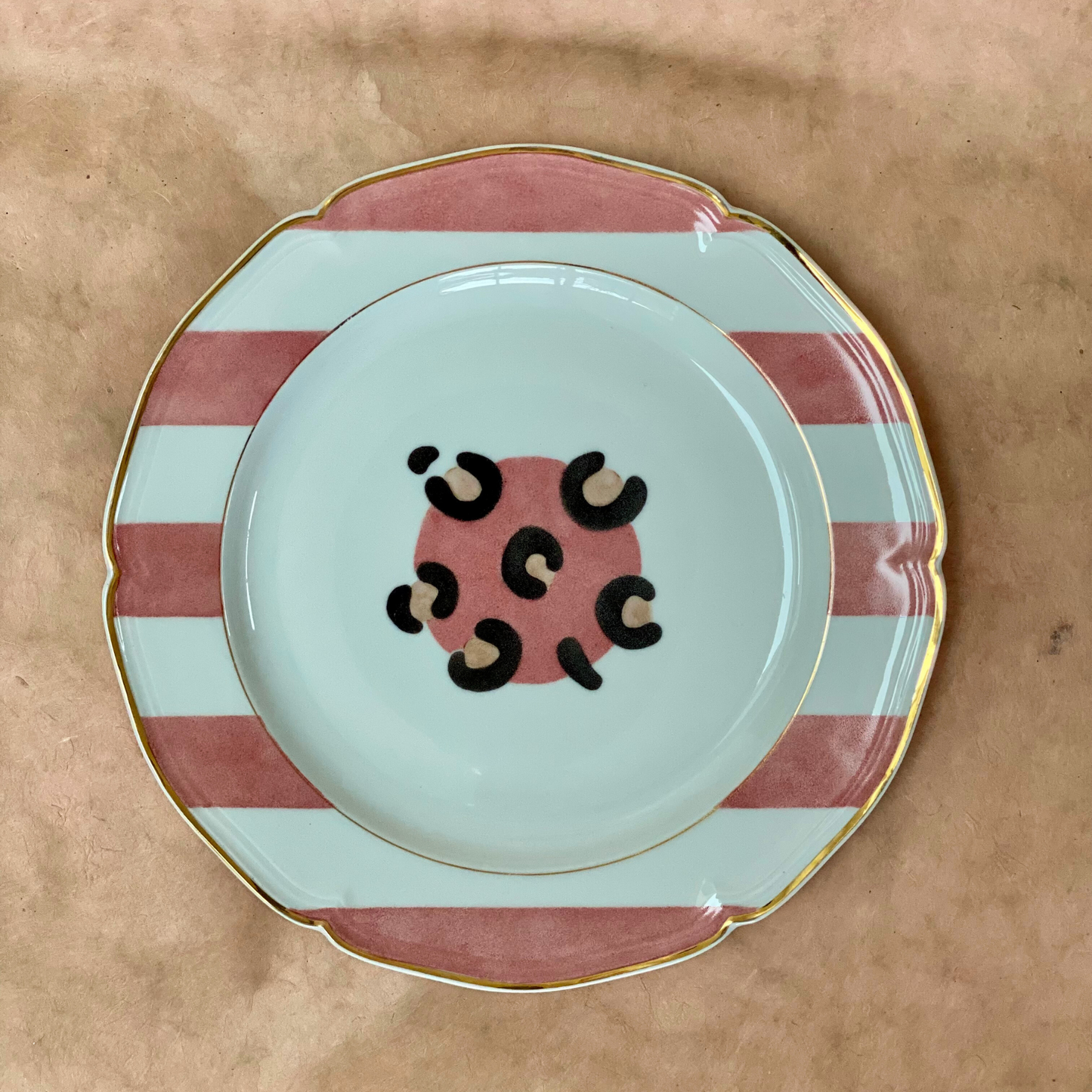 Assiette plate - Rayures