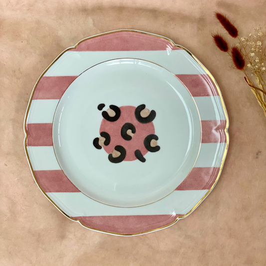 Assiette plate - Rayures
