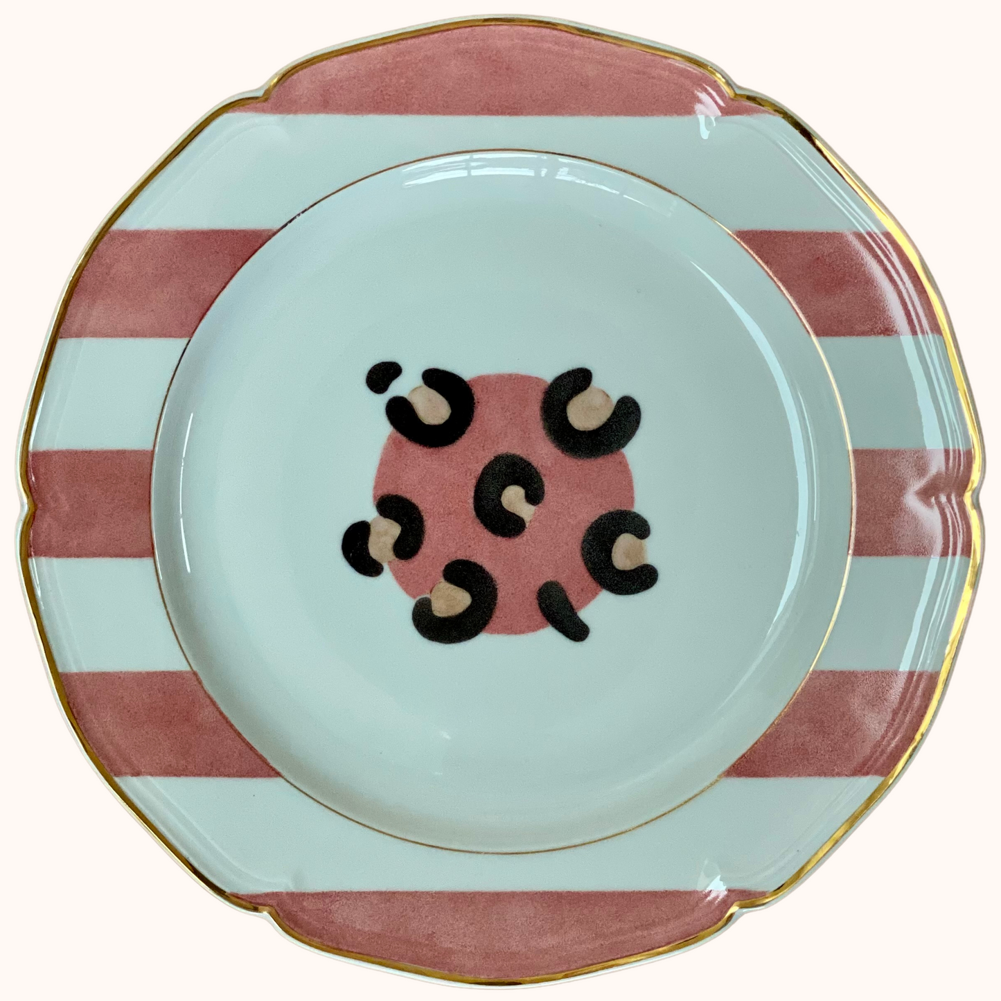 Assiette plate - Rayures