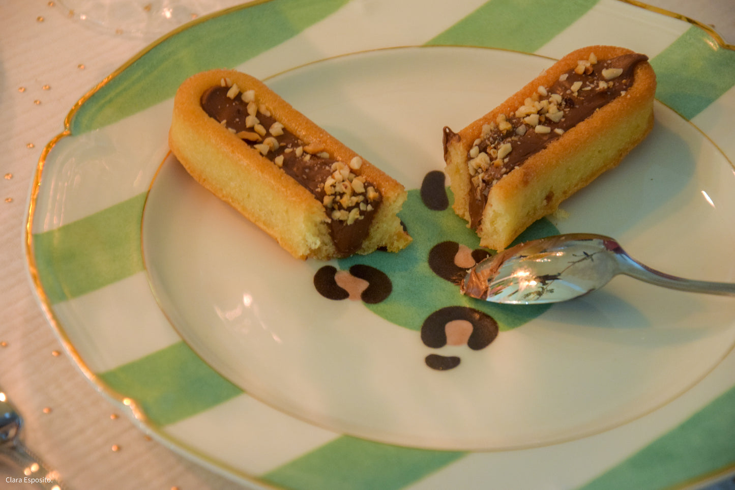 Assiette plate - Rayures