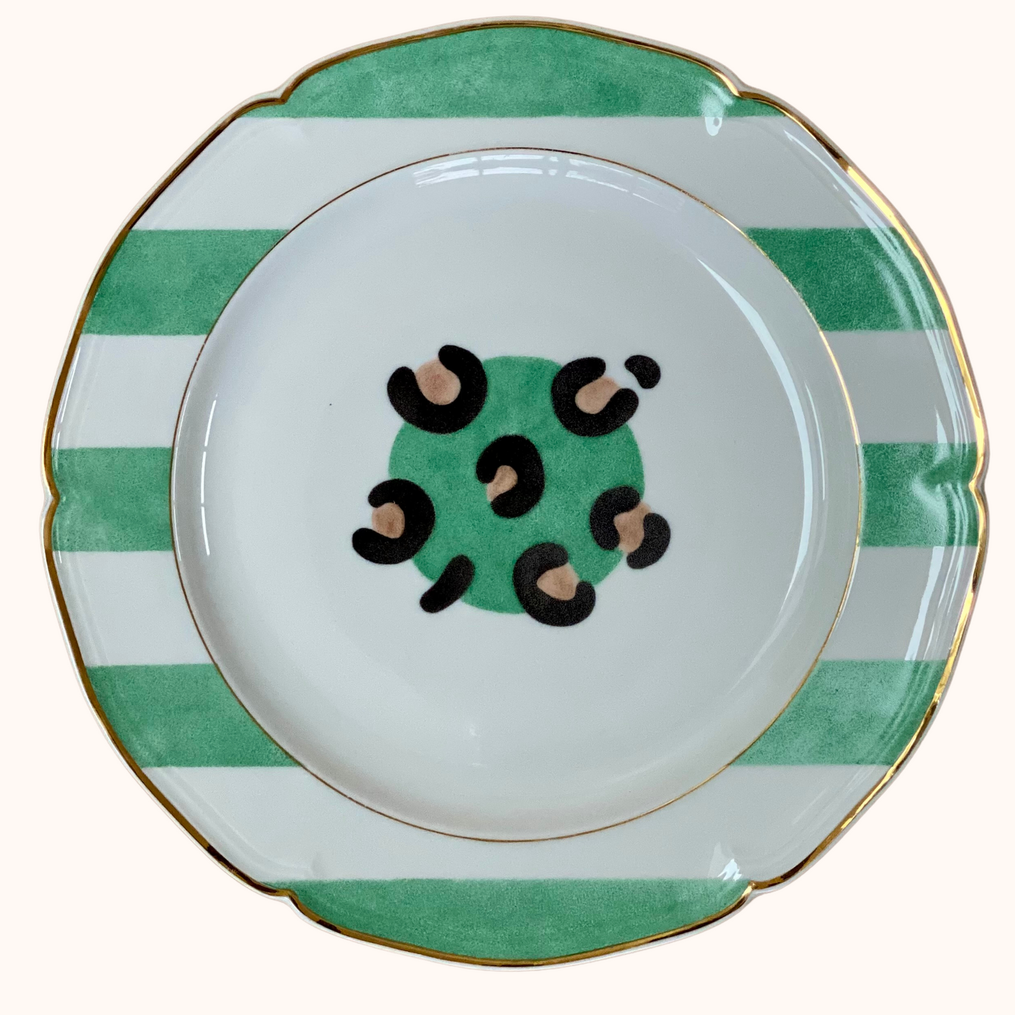Assiette plate - Rayures